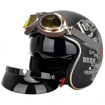 Cascos de Cara Abierta con Estilo Retro