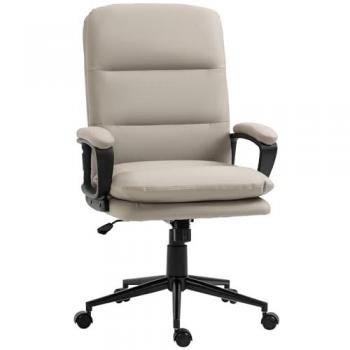 Vinsetto Ergonomic Office Chair with Armrests in Light Grey
