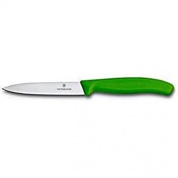 10‑cm Green Victorinox 67706L114 Paring Knife with Pointed Tip