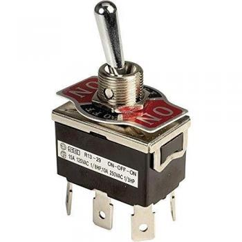 R13-29E-01-HPH Interruttore a levetta 250 V/AC 10 A 2 x On / Off / On Permanente 1 pz