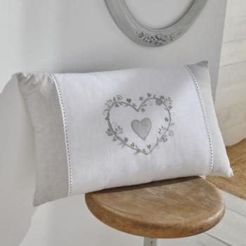 Coussin Gris Clair Coton CONSTANCE