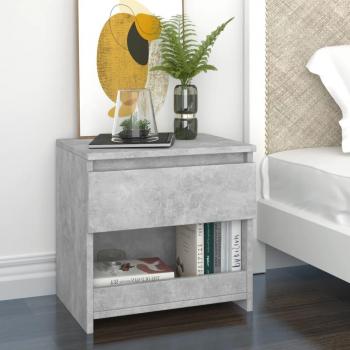 2 piezas gris hormigón 40x30x39 cm mesita de noche de madera multicapa