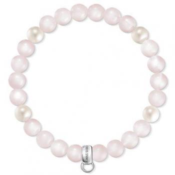 Bracciale Elegante in Argento 925 con Perla di Acqua Dolce e Quarzo Rosa