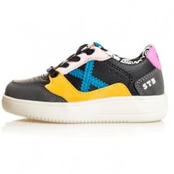 München Legit Kid Sneakers – Multicolor Schwarz/Gelb/Blu – 27