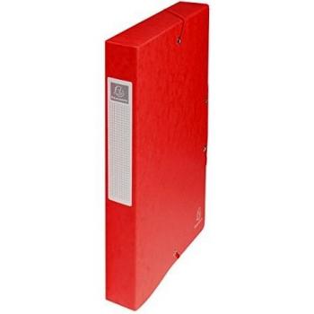 Exacompta A4 Red File Box, 40mm Spine, 8 Pack