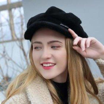 XdanqinX Winter Fur Beret Hat
