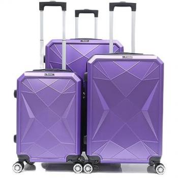 Cheffinger 3-teiliges Hartschalen Kofferset ABS-03 Trolley mit 4 Rollen