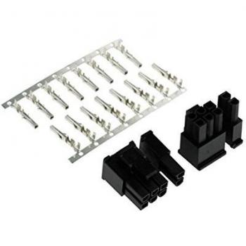 Phobya Black Cable Extension with 6+2 Pin Connectors (Set of 2)