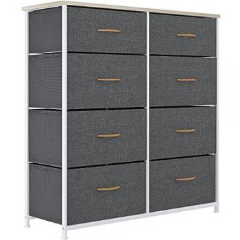 Tiroir de chambre YITAHOME – 4 étages, tissu gris, 86 × 30 × 90 cm