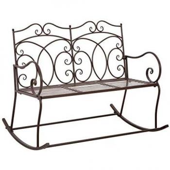 Meuble de jardin en fer 104 cm marron antique