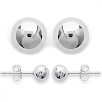 Lily’s Treasure 5 mm Silver Bead Earrings (A8138)