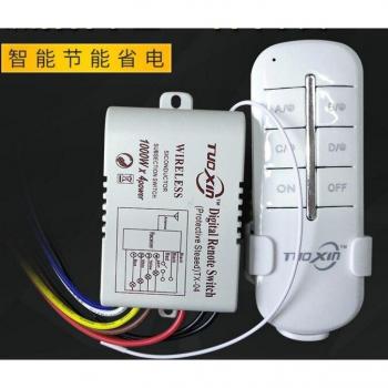 Interruptor inalámbrico de 4 canales para control de luces AC85-265V 50/60HZ