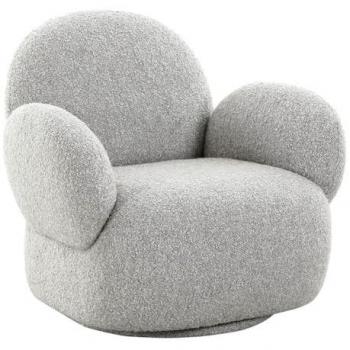 Tissu Bouclé Gris Clair Pivotant – Modèle SWIVEL