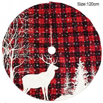 Christmas Party Tree Skirt Santa Claus Snowman Deer