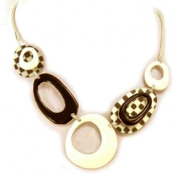 Collier Creazione Coloriage Nero/Beige 145x40mm NOA R5243