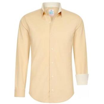 S–6XL Pastel Katoenen Shirt Slim Fit Stretch