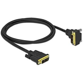 Angled DVI 18+1 Male‑to‑Male Cable – 1m, DELOCK 85901
