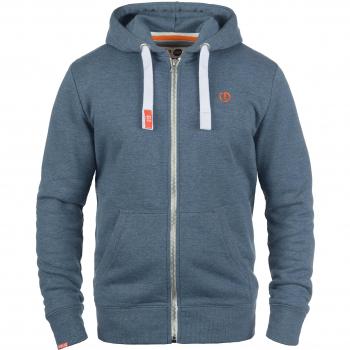 !Solid BennZip Herren Hoodie Kapuzenjacke mit Fleece-Innenseite, Größe:3XL, Farbe:Grey Blue Melange