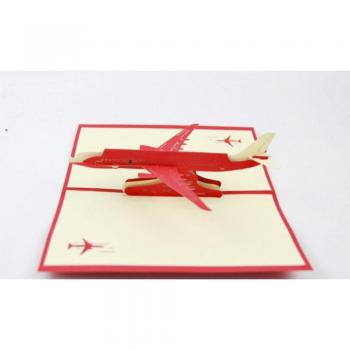 3D Airplane Kirigami Greeting