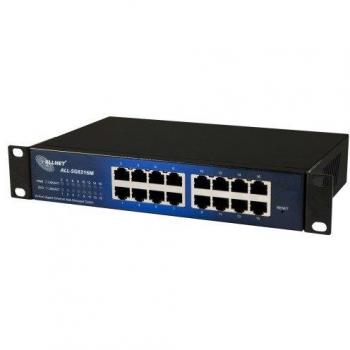 ALLNET Switch smart managed 16 Port Gigabit / 16x LAN / lüfterlos / 19 & 10 / ALL-SG8316M