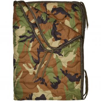 Mil-Tec Outdoor Woodland Camo Poncho Liner Quilted Blanket