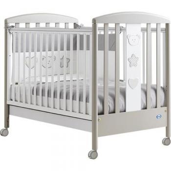 Lettino Pali Birillo Bicolore in Tortora e Bianco