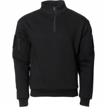 Mil-Tec Taktisches Sweatshirt mit Reißverschluss schwarz