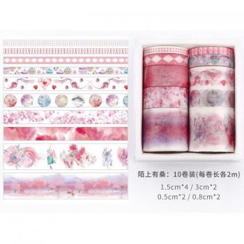 Set de 10 cintas Washi para Scrapbooking