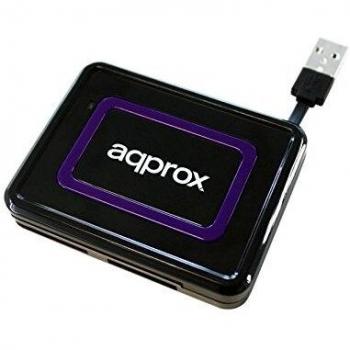 Approx Lecteur Flash USB 2.0/Lecteur de Carte SD/MMC 64Go, Noir