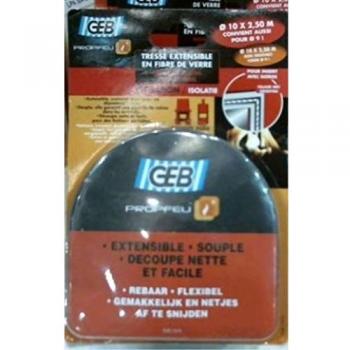 Tresse fibre de verre 10 mm x 2,50 m