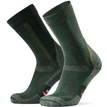 DANISH ENDURANCE Merino Wandersocken für Herren & Damen, 1 Paar, Trekking-Socken, Atmungsaktiv, Gepolstert, Antiblasen, Merinowolle Blend Funktionssocken, Arbeitssocken, Spazieren, Outdoor (Grün, 39-42)