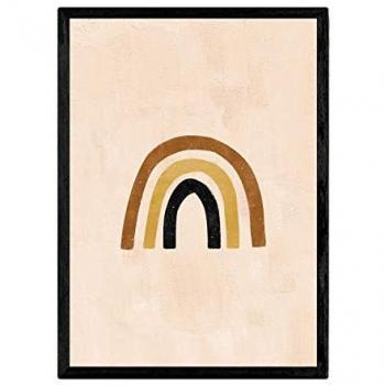 Lámina Abstracta 'Celestial 5' con Soles y Lunas
