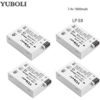 Dual Charger with 2 x 1800mAh LP-E8 Batteries for Canon EOS 550D, 600D, 650D, 700D, X4, X5, X6i, X7i, T2i, T3i
