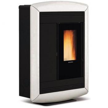 Extraflame Souvenir Lux Evo 10.2 kW Estufa de pellets Slim A+ con Mando a Distancia IR Touch Cerámico Blanca