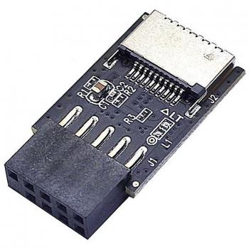 Adaptateur de connecteur avant USB 2.0 9 broches vers Type-C A-KEY