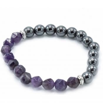 KDMD Magnetic Amethyst Gemstone Bracelet