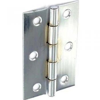 Protectmat PM4303 High-Strength Steel Butt Hinges, Polished Chrome Plating, 2 Pieces