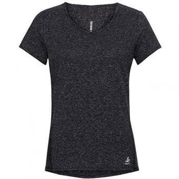 T-shirt Odlo S/S Lou-Leinencool avec col en V Femme L Odyssee Gris mélangé