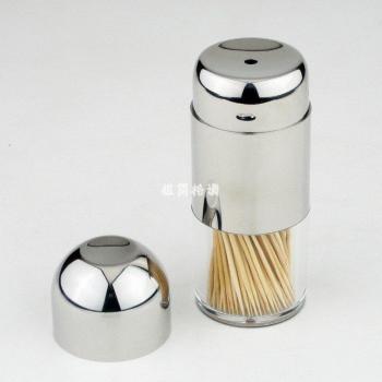 Récipient à cure-dents en acier inoxydable