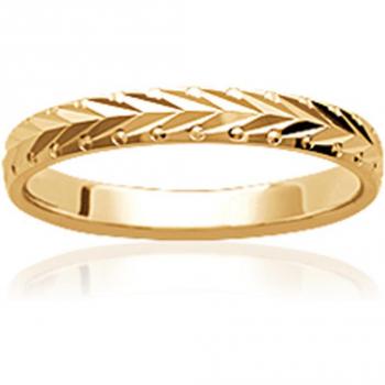 3mm 52 Gold Lien d’Amour Wedding Band – Gold Plated Design