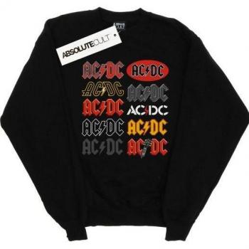 XXL Black AC/DC & Multiple Logos Pullover