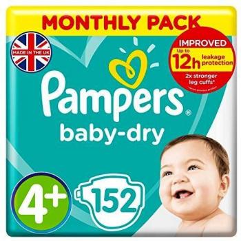 Pampers Baby-Dry Taglia 4+ Confezione 152 pezzi