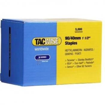 Narrow Crown Staples by Tacwise, 90 mm Length and 40 mm Width, Pack of 5000