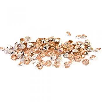 Décoration de Table Mini Strass Diamant Rose Gold et Transparent (x120) REF/DEC851