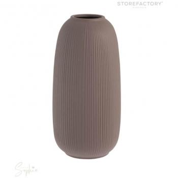 Storefactory ABY Kerzenständer Keramik braun matt, Ø 12x25 cm