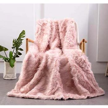 Cozy Long-Pile Pink Coverlet