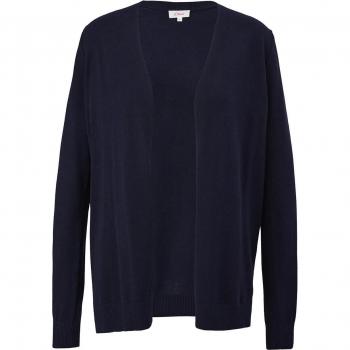 S.Oliver RED LABEL Cardigan Damen deep navy Größe 44 mit gerippten Abschlüssen